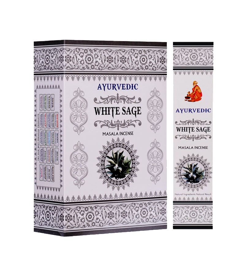 Encens de sauge blanc ayurvédique - 15g